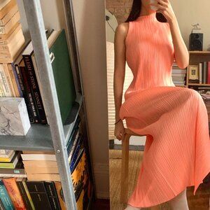 Issey Miyake Pleats Please Maxi Sleeveless Dress Pink